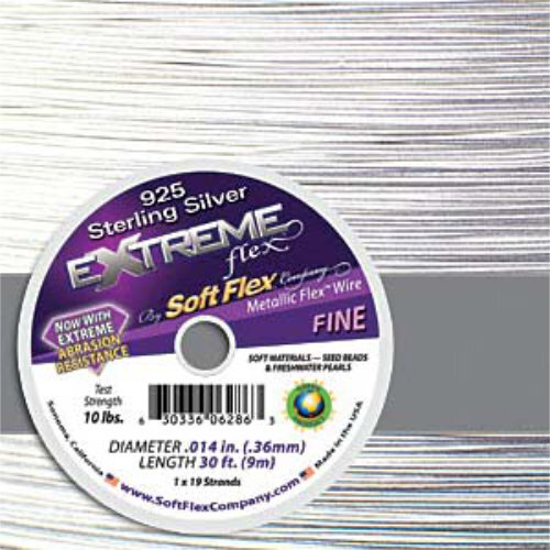 Extreme Flex- .014 in (0.36 mm) - Sterling Silver - 10ft / 3m spool