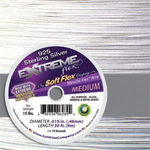 Extreme Flex- .019 in (0.48 mm) - Sterling Silver - 10ft / 3m spool