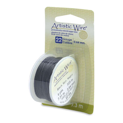 Black - 22 Gauge (.64 mm) - 8 yd (7.3 m) - AWD-22-02-08YD