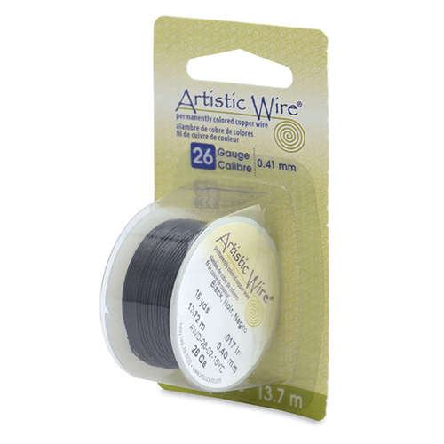 Black - 26 Gauge (.41 mm) - 15 yd (13.7 m) - AWD-26-02-15YD