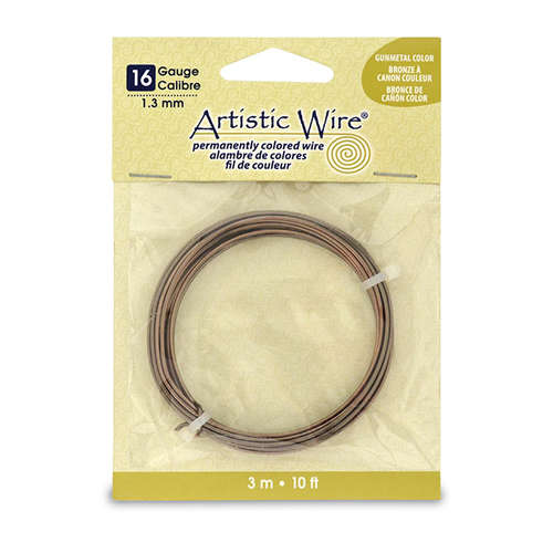 16 Gauge (1.3 mm) - 10 ft (3.1 m) - Antique Brass - AWB-16-24-10FT