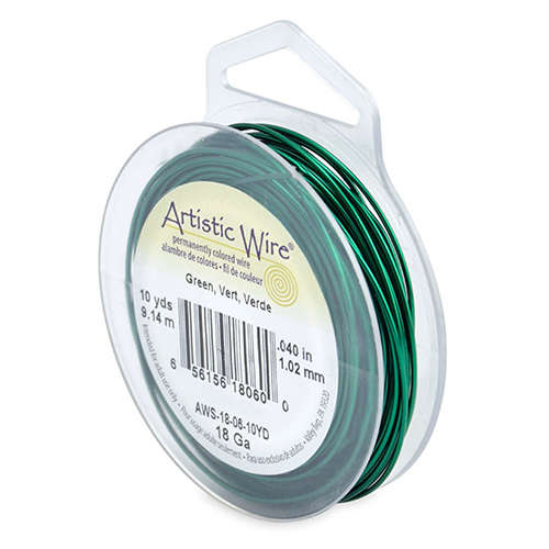 Green - 18 Gauge (1.0 mm) - 10 yd (9.1 m) - AWS-18-06-10YD