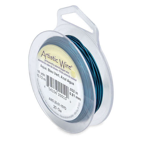 Aqua - 20 Gauge (.81 mm) - 15 yd (13.7 m) - AWS-20-01-15YD