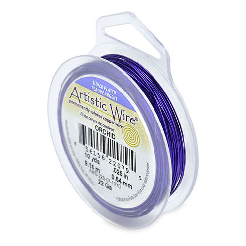 20 Gauge (.81 mm) - 25 ft (7.6 m) - Silver Plated - Orchid - AWS-20S-07-25FT