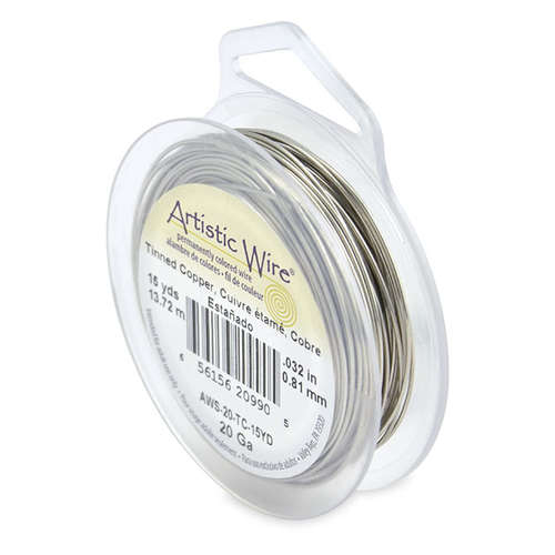 Tinned Copper - 20 Gauge (.81 mm) - 15 yd (13.7 m) - AWS-20-TC-15YD