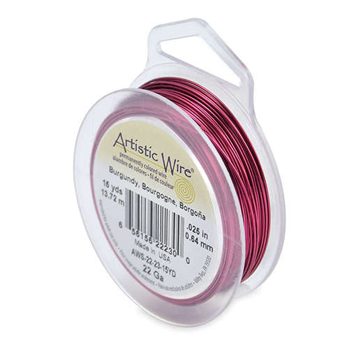 22 Gauge (.64 mm) - 15 yd (13.7 m) - Burgundy - AWS-22-23-15YD