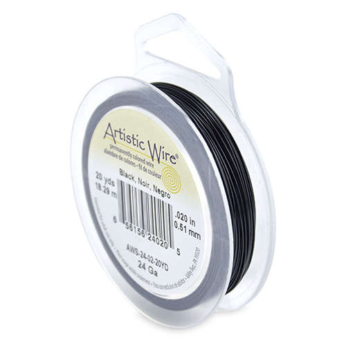 Black - 24 Gauge (.51 mm) - 20 yd (18.2 m) - AWS-24-02-20YD