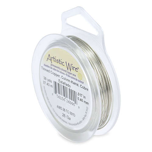 Tinned Copper - 26 Gauge (.41 mm) - 30 yd (27.4 m) - AWS-26-TC-30YD