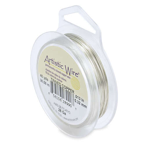 Tinned Copper - 28 Gauge (.32 mm) - 40 yd (36.5 m) - AWS-28-TC-40YD