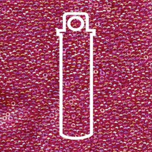 Miyuki 15/0 Rocaille Bead - 15-90355 - Hot Pink Lined Crystal AB - 22gm Tube