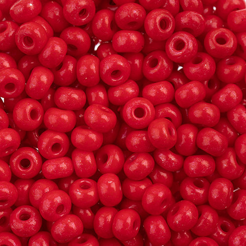 Preciosa 6/0 Rocaille Seed Beads - SB6-16A98 - Red - Terra Intensive - 22gm Vial