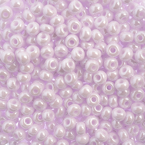 Preciosa 6/0 Rocaille Seed Beads - SB6-73420-L - Opaque Natural Pink Luster - 22gm Vial