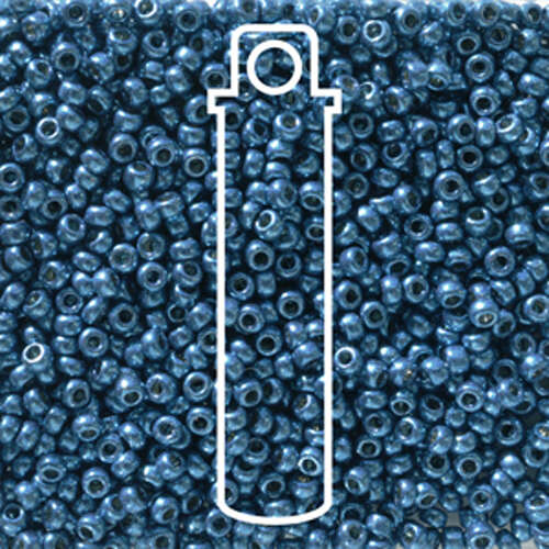 Miyuki 11/0 Rocaille Bead - 11-95116 - Duracoat Galvanized Deep Aqua Blue - 22gm Vial