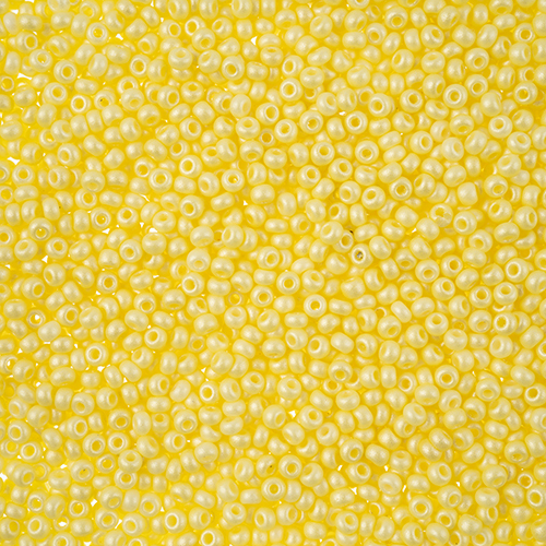Preciosa 11/0 Rocaille Seed Beads - SB11-22001 - Chalk Light Yellow - PermaLux - 23gm Vial