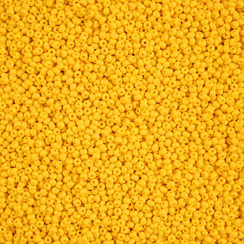 Preciosa 11/0 Rocaille Seed Beads - SB11-22M02 - Matte Chalk Dark Yellow - PermaLux - 24gm Vial