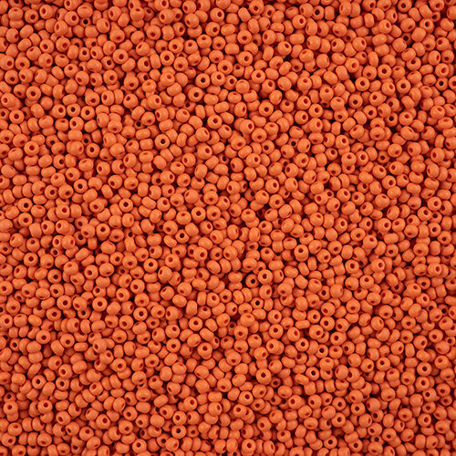 Preciosa 10/0 Rocaille Seed Beads - SB10-22M04 - Matte Chalk Orange - PermaLux - 22gm Vial