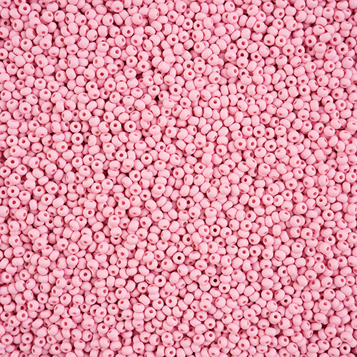 Preciosa 10/0 Rocaille Seed Beads - SB10-22M10 - Matte Chalk Light Pink - PermaLux - 22gm Vial