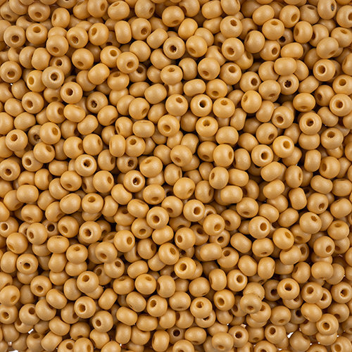 Preciosa 6/0 Rocaille Seed Beads - SB6-22003 - Chalk Yellow-Brown - PermaLux - 24gm Vial