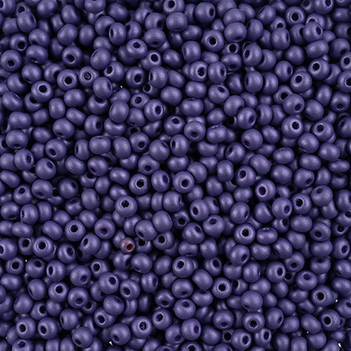 Preciosa 6/0 Rocaille Seed Beads - SB6-22015 - Chalk Dark Violet - PermaLux - 24gm Vial