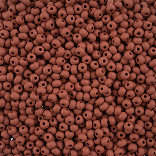Preciosa 6/0 Rocaille Seed Beads - SB6-22M07 - Matte Chalk Brown - PermaLux - 24gm Vial