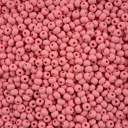 Preciosa 6/0 Rocaille Seed Beads - SB6-22M09 - Matte Chalk Pink - PermaLux - 24gm Vial