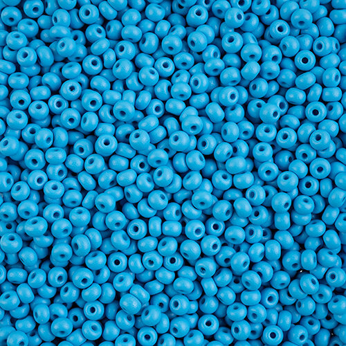 Preciosa 6/0 Rocaille Seed Beads - SB6-22M19 - Matte Chalk Dark Turquoise - PermaLux - 24gm Vial