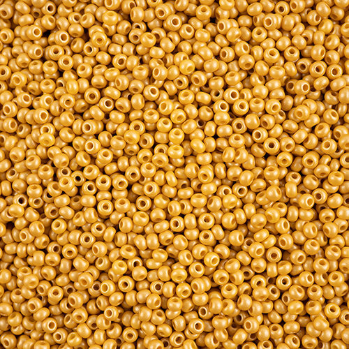 Preciosa 8/0 Rocaille Seed Beads - SB8-22003 - Chalk Yellow-Brown - PermaLux - 22gm Vial