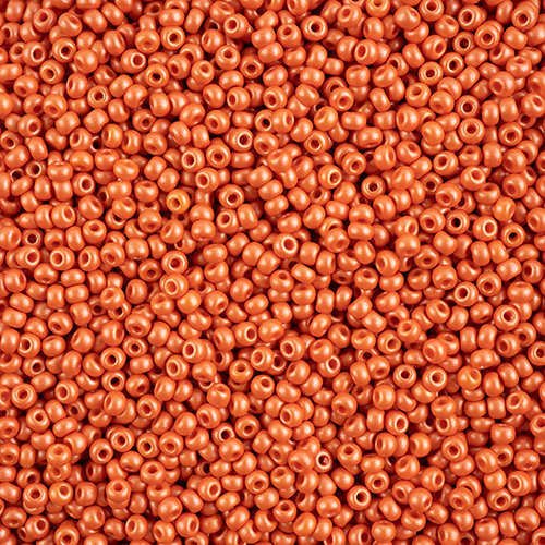 Preciosa 8/0 Rocaille Seed Beads - SB8-22004 - Chalk Orange - PermaLux - 22gm Vial