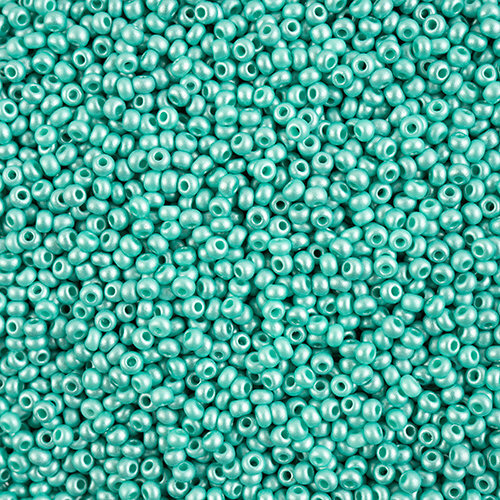 Preciosa 8/0 Rocaille Seed Beads - SB8-22016 - Chalk Mint - PermaLux - 22gm Vial