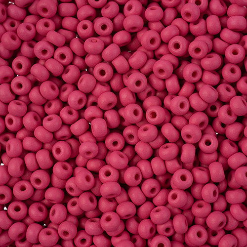 Preciosa 8/0 Rocaille Seed Beads - SB8-22M11 - Matte Chalk Fuchsia - PermaLux - 22gm Vial
