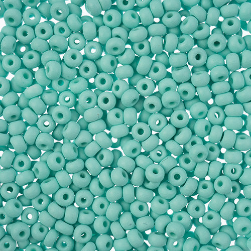 Preciosa 8/0 Rocaille Seed Beads - SB8-22M16 - Matte Chalk Mint - PermaLux - 22gm Vial