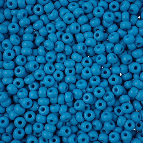 Preciosa 8/0 Rocaille Seed Beads - SB8-22M19 - Matte Chalk Dark Turquoise - PermaLux - 22gm Vial