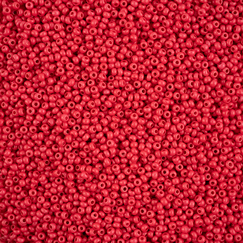 Preciosa 10/0 Rocaille Seed Beads - SB10-16A98M - Matte Red - Terra Intensive - 22gm Vial
