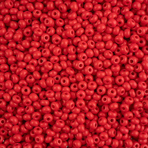 Preciosa 6/0 Rocaille Seed Beads - SB6-16A98M - Matte Red - Terra Intensive - 22gm Vial