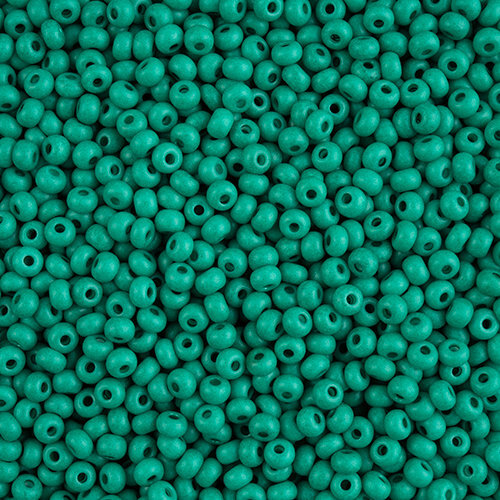 Preciosa 6/0 Rocaille Seed Beads - SB6-16A58M - Matte Dark Green - Terra Intensive - 22gm Vial