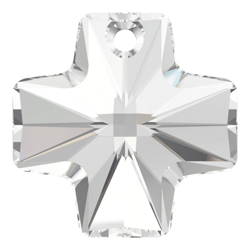 6866 - 20mm - Crystal (001) - Square Cross Crystal Pendant - Loose Crystal