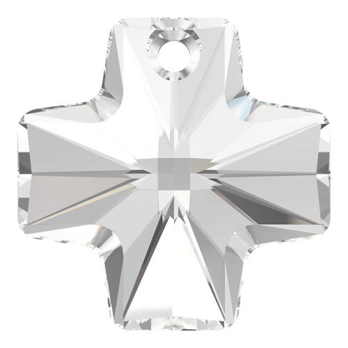 6866 - 20mm - Crystal (001) - Square Cross Crystal Pendant