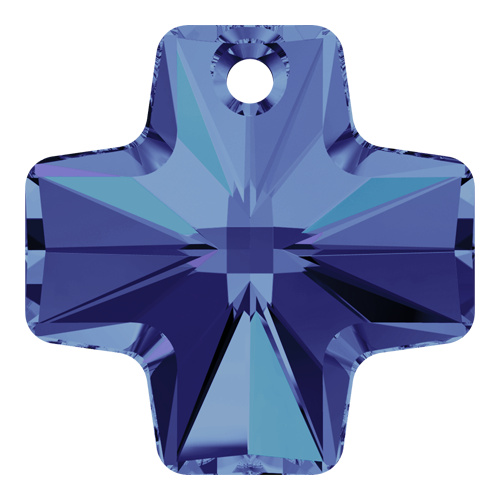 6866 - 20mm - Crystal Heliotrope (001 HEL) - Square Cross Crystal Pendant