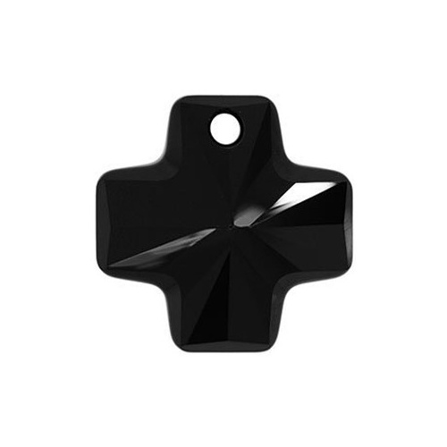 6866 - 20mm - Jet (280) - Square Cross Crystal Pendant - Discontinued - Discontinued