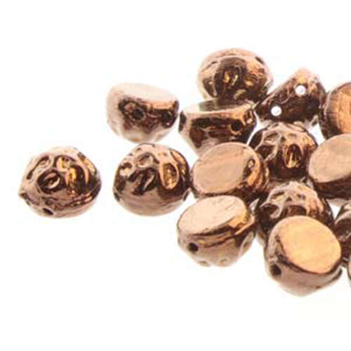 7mm Baroque Cabochon 2 Hole - Jet Dark Bronze - CCB0723980-14415 - 20 Pieces