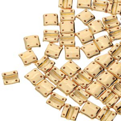 Fixer Vertical Holes 8mm x 7.5mm - Gold Plated - FXRV8700030-35000 - 20 Pieces