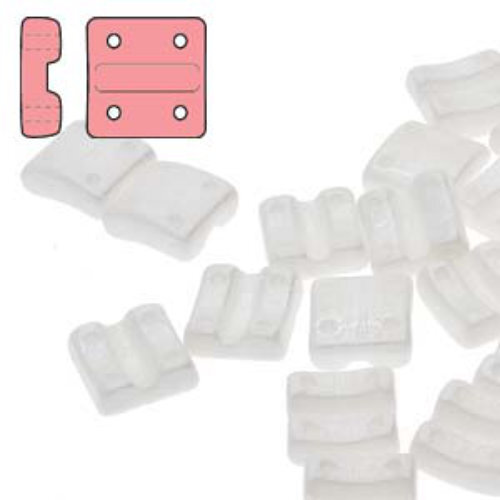 Fixer Vertical Holes 8mm x 7.5mm - Chalk White Luster - FXRV8703000-14400 - 20 Pieces
