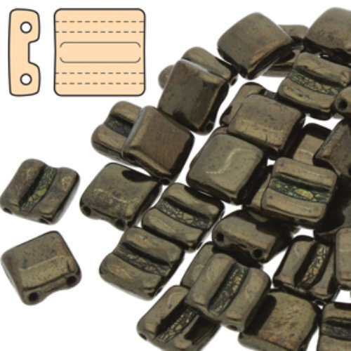 Fixer Horizontal Holes 8mm x 7.5mm - Jet Red Luster - FXRH8723980-14495 - 20 Pieces