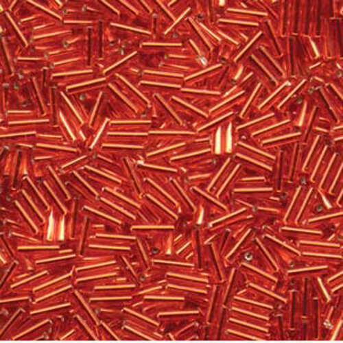 Miyuki 6mm Bugle Bead - BGL2-9048-250 - Silver Lined Red - 10gm Bag