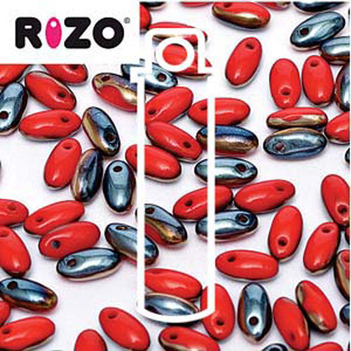 Rizo 2.5mm x 6mm - RZ256-93200-27637 - Opaque Red Sky Blue - 22gm Tube