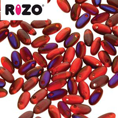 Rizo 2.5mm x 6mm - RZ256-90090-22271 - Matte Red Azuro - 100gm Bag