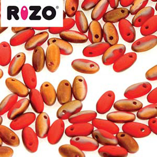 Rizo 2.5mm x 6mm - RZ256-93200-27237 - Matte Opaque Red Sunset - 100gm Bag