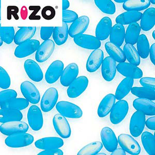 Rizo 2.5mm x 6mm - RZ256-60030-28771 - Matte Aqua AB - 100gm Bag