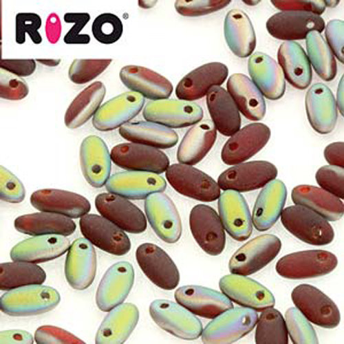 Rizo 2.5mm x 6mm - RZ256-90090-28171 - Matte Red Vitrail - 100gm Bag