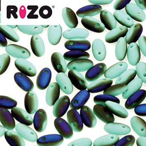 Rizo 2.5mm x 6mm - RZ256-63140-22271 - Matte Jade Azuro - 100gm Bag